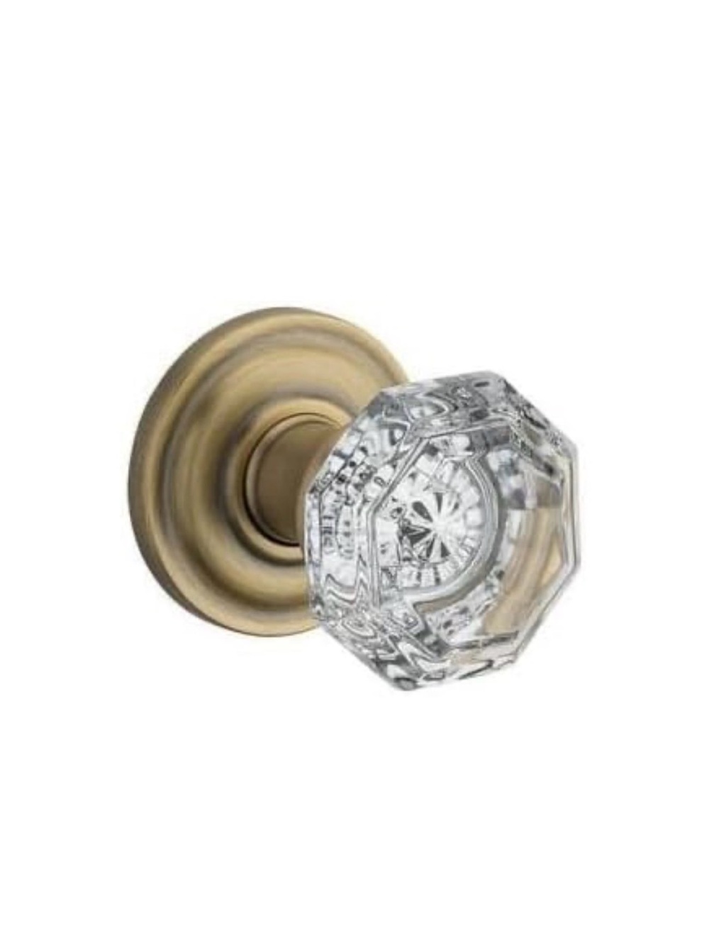 Baldwin BWR HALF DUMMY CRYSTAL KNOB 049 Satin Brass / black new